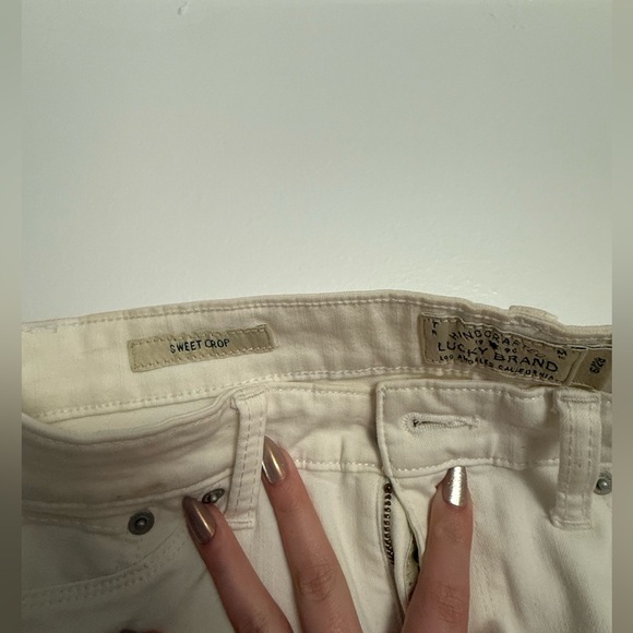 Lucky Brand Women's Straight Leg Cream Jeans - Picture 2 of 4